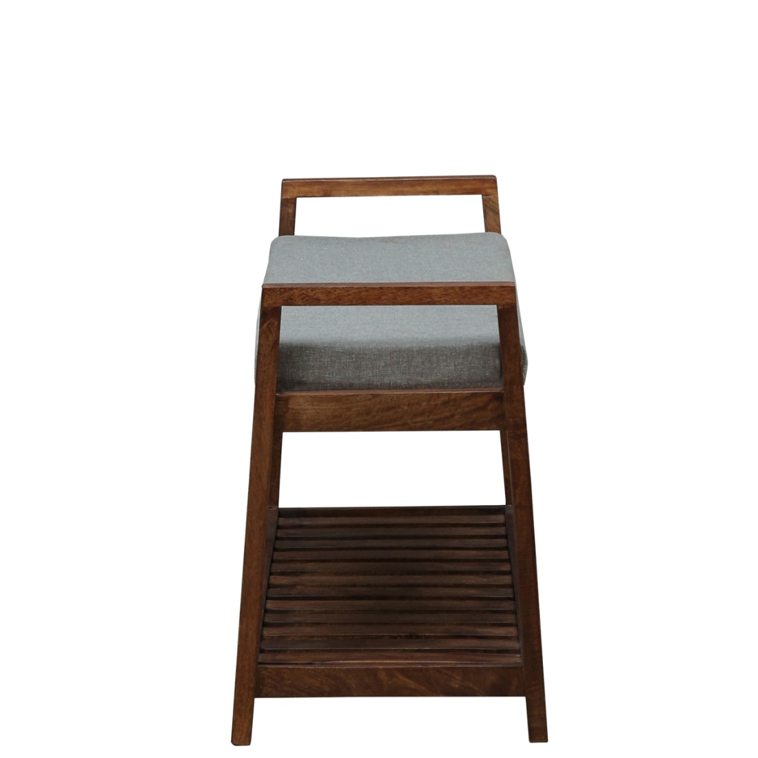 Tonsberg Solid Wood Shoe Rack with Seating in Walnut Brown finish