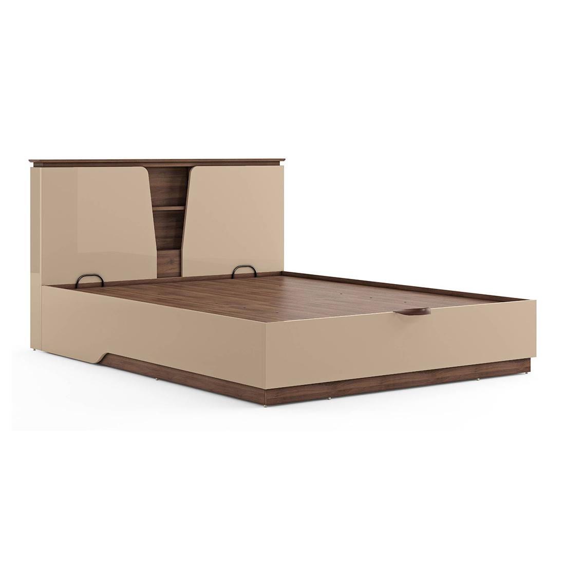 Sydney King Size Hydraulic Bed In Beige High Gloss Finish
