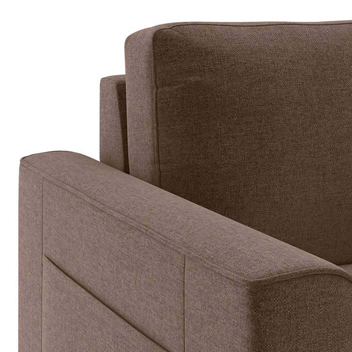 Kowloon Sectional 3 Seater Pull Out Sofa cum Bed In Daschund Brown Colour