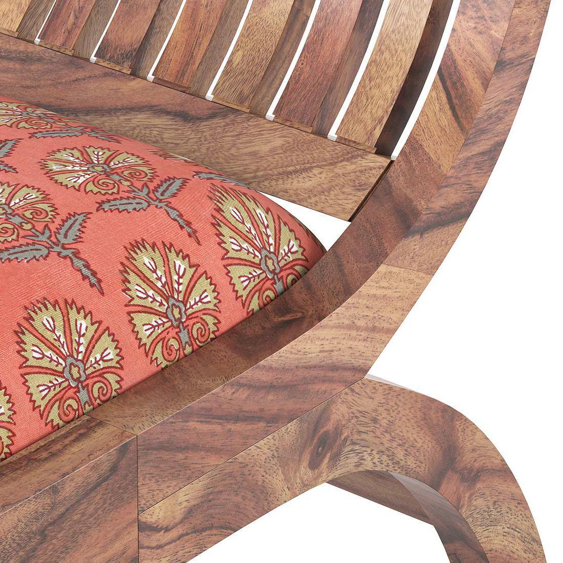 Magnolia Solid Wood Dining Bench In Teak Finish