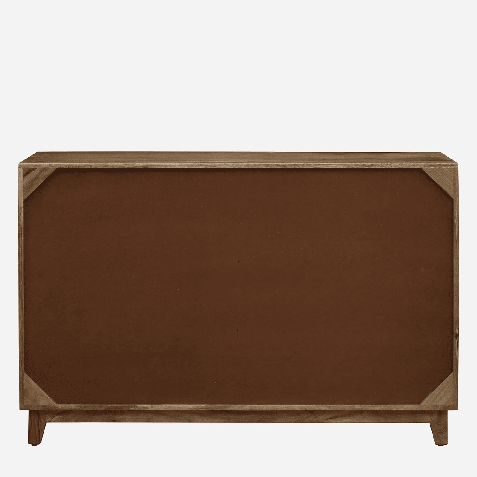 Tulisa Mango Wood Hand Painted Multicolor 4 Door Cabinet In Natural Finish