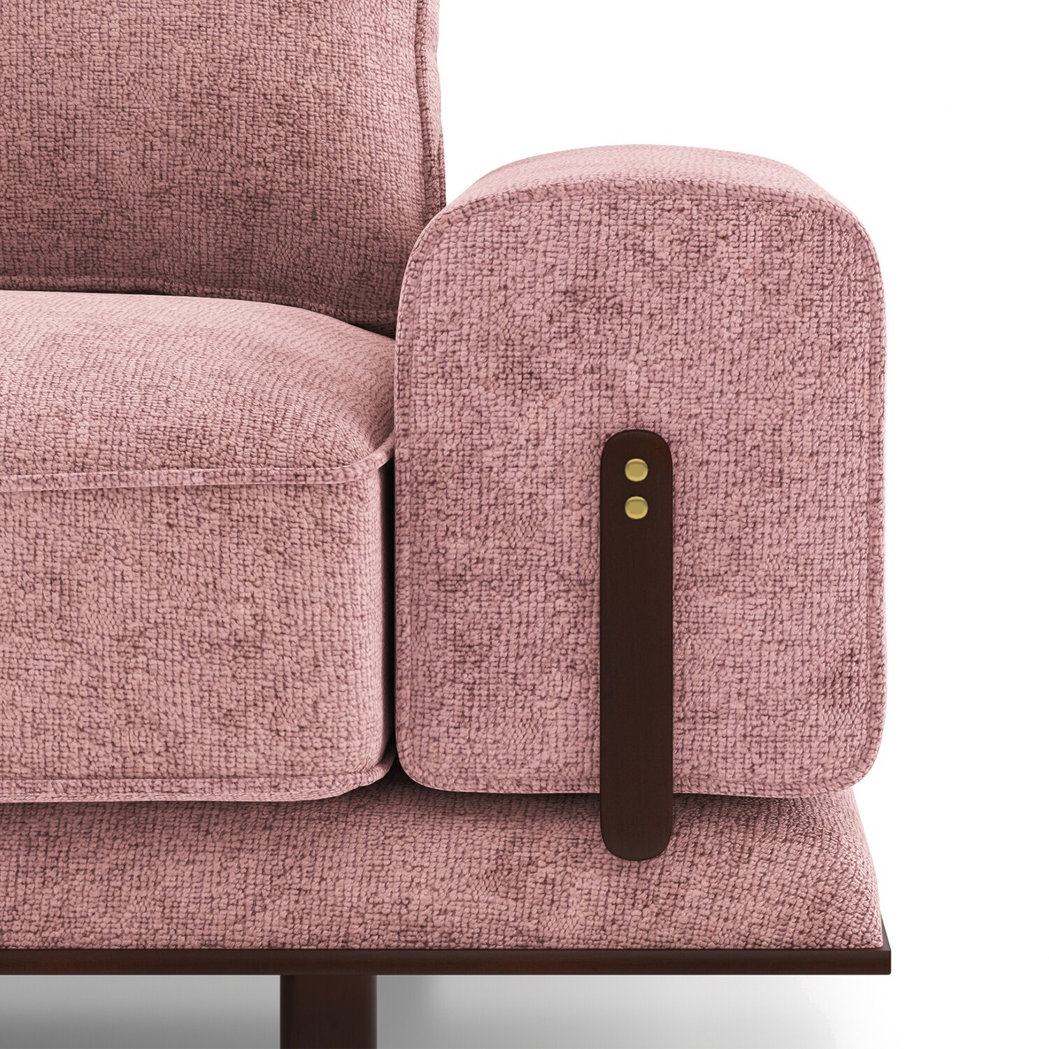 Barcelona Essential 3 Seater Fabric Sofa In Desert Rose