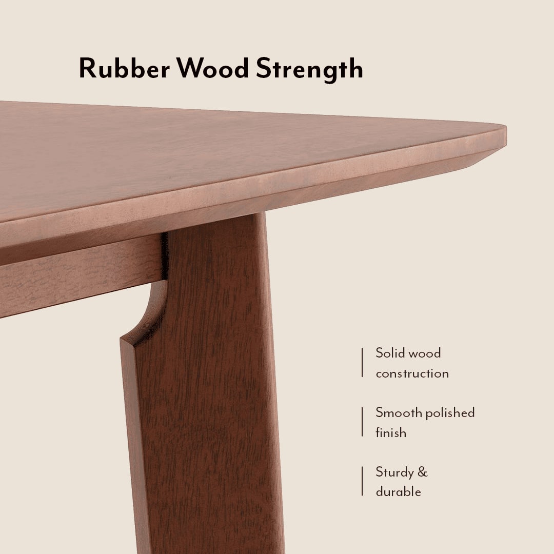 Augusta 6 Seater Dining Set (Colour- Grey, Finish- Dark Walnut)