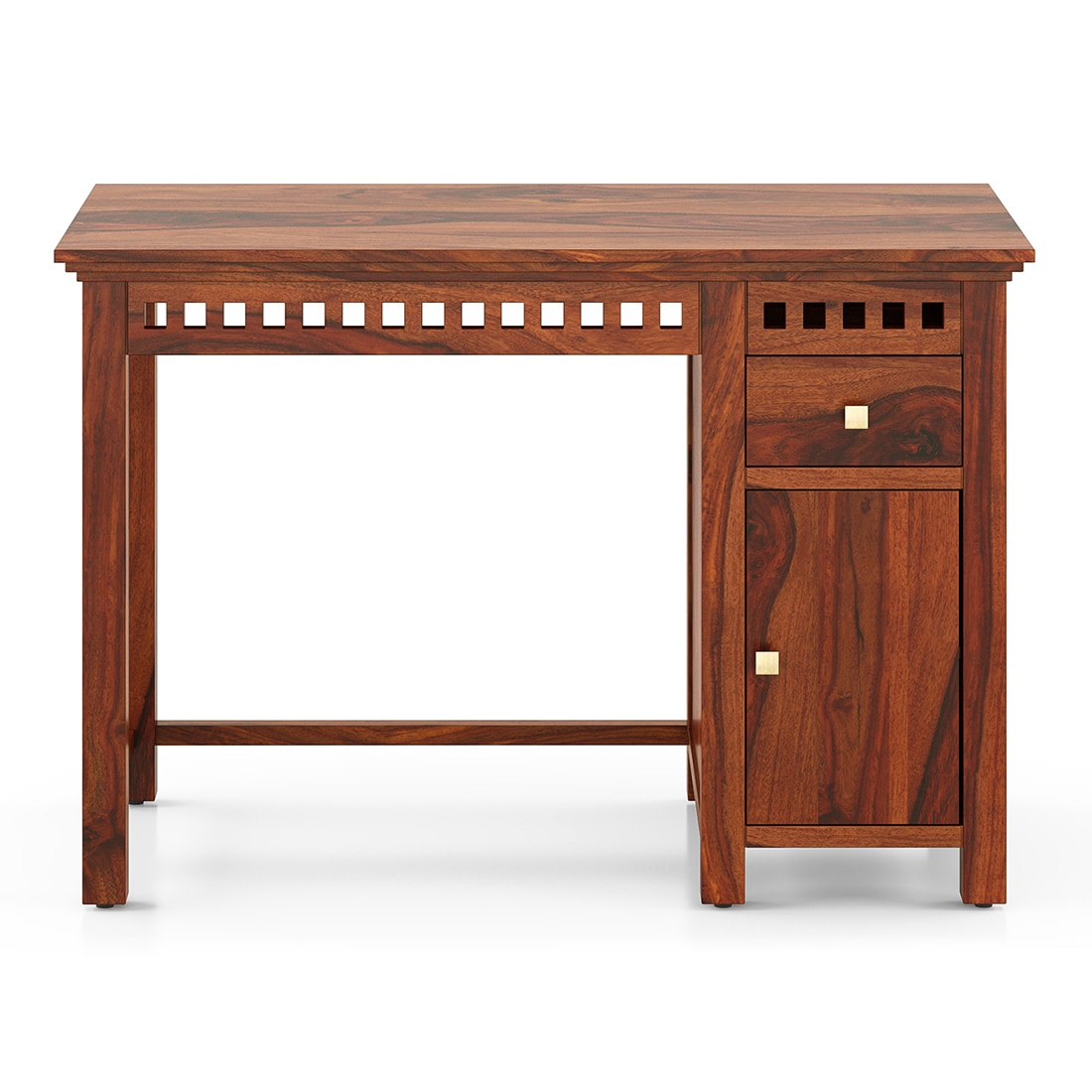 Fidora Solid Wood Study Table in Honey Finish