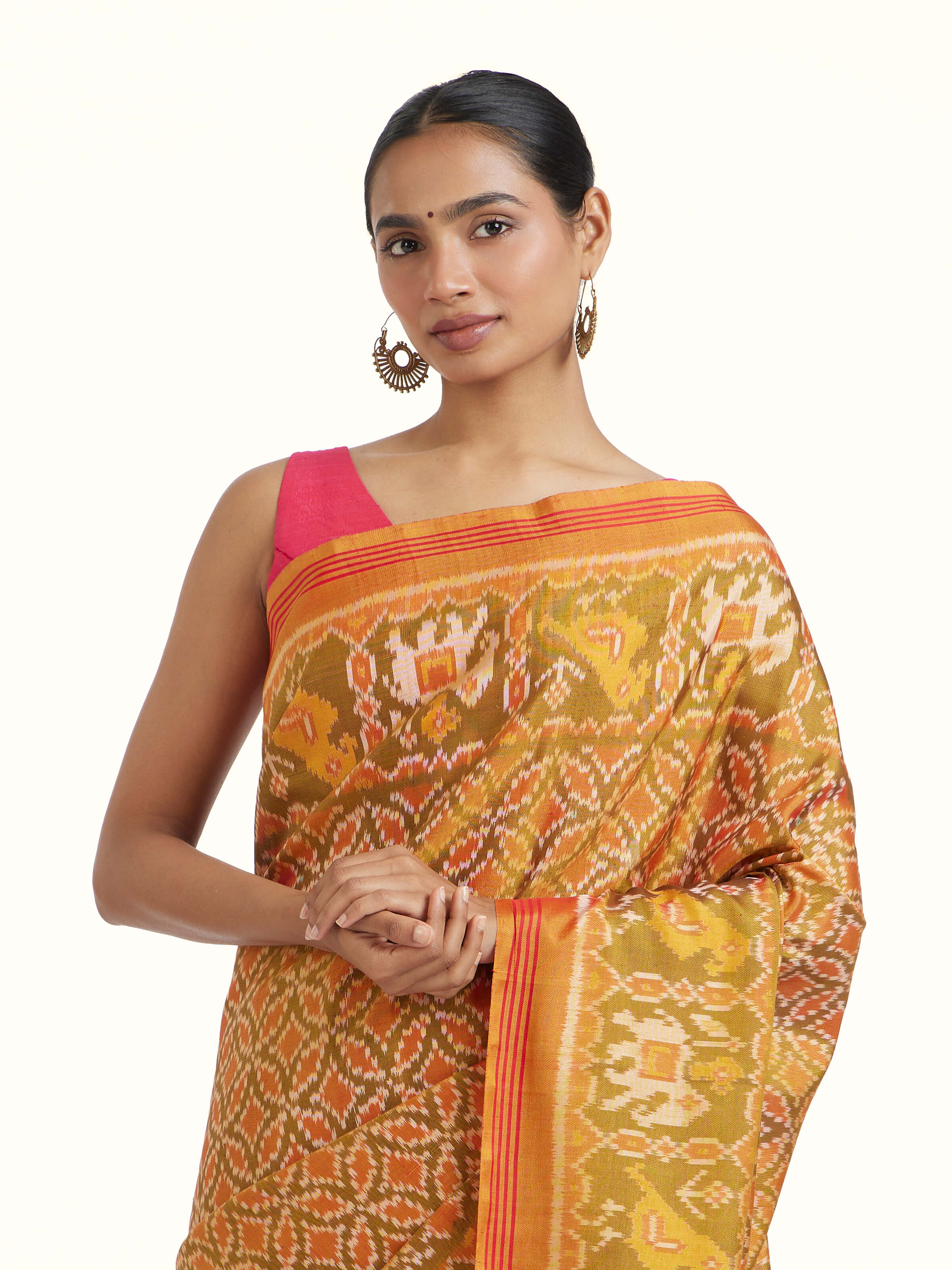 Silk Patola Single Ikat Saree