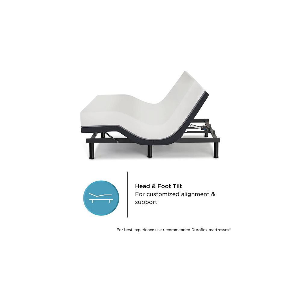 Wave Queen Size Adjustable Bed With Zero Gravity Comfort And Antisnore Sleep Modes With Headboard