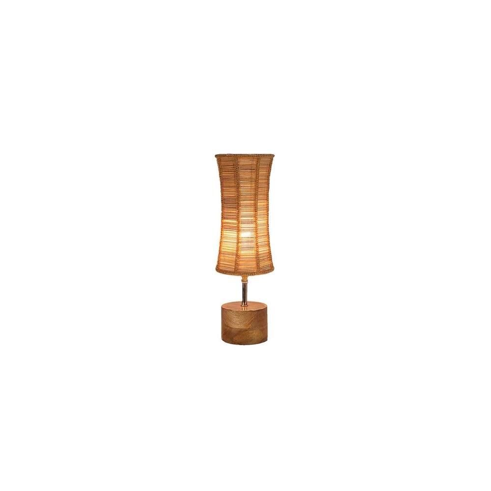 Ember Beige bamboo & solid wood table lamp