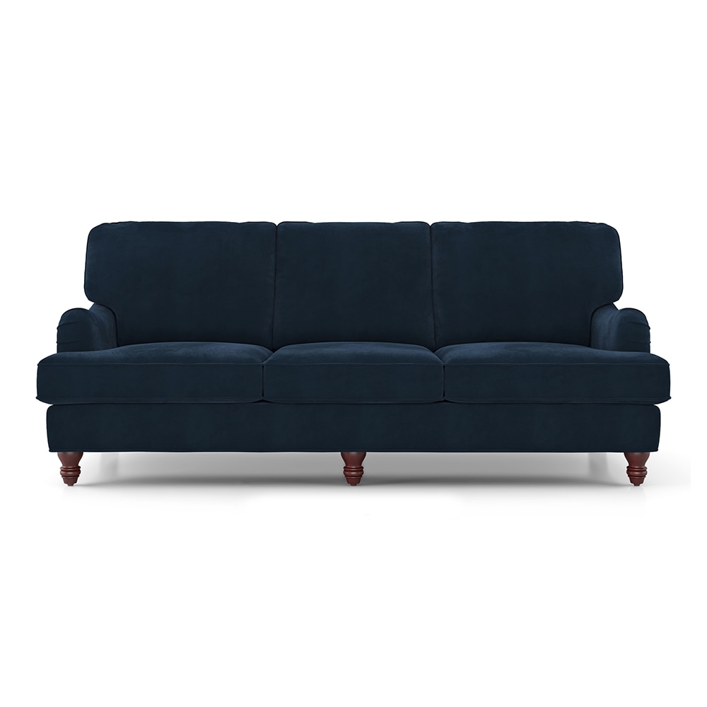 Ophelia 3 Seater Fabric Sofa (Sea Port Blue Velvet)