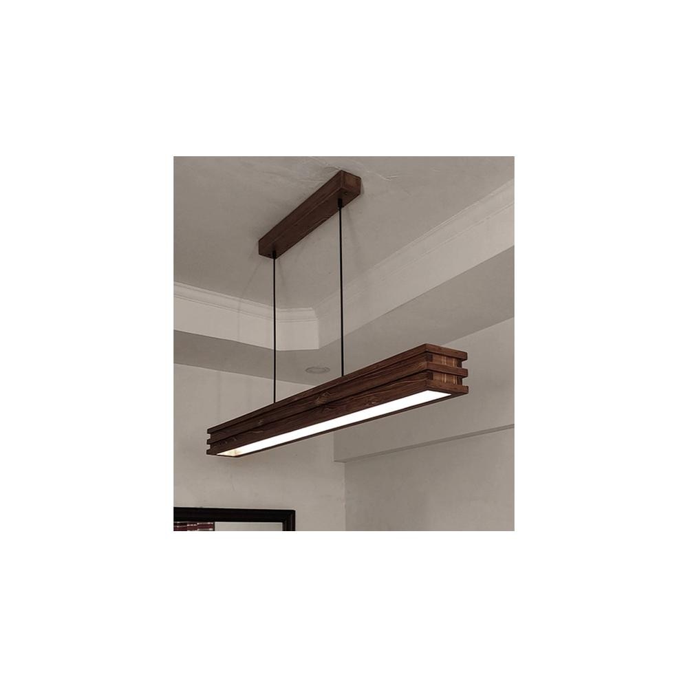 Artline 36 Brown Solid Wood Single Hanging Light