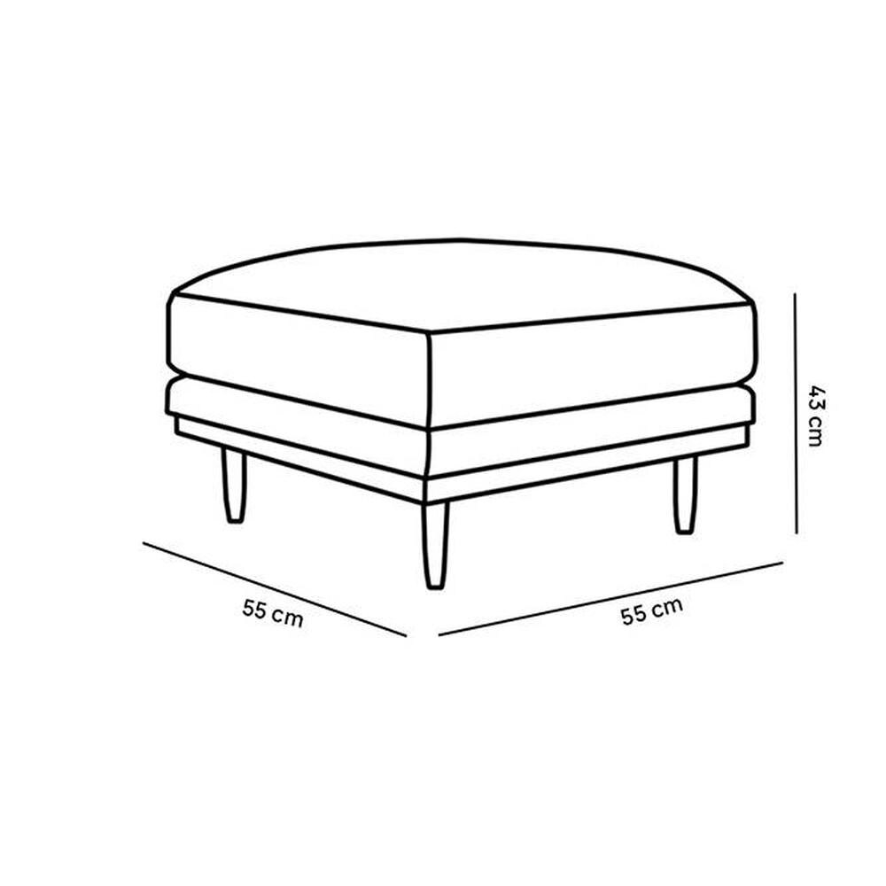 Klee Ottoman Color in T Blue