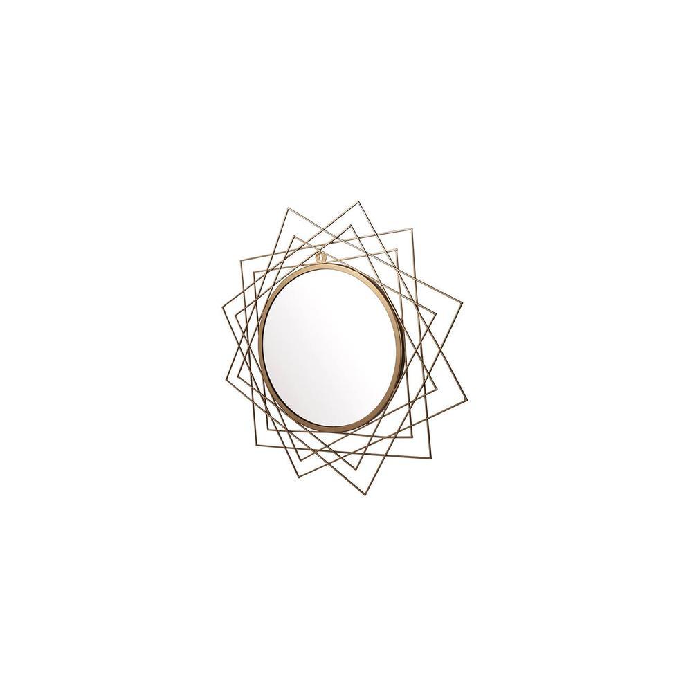 Gold-Toned Metallic Frame with Mirror