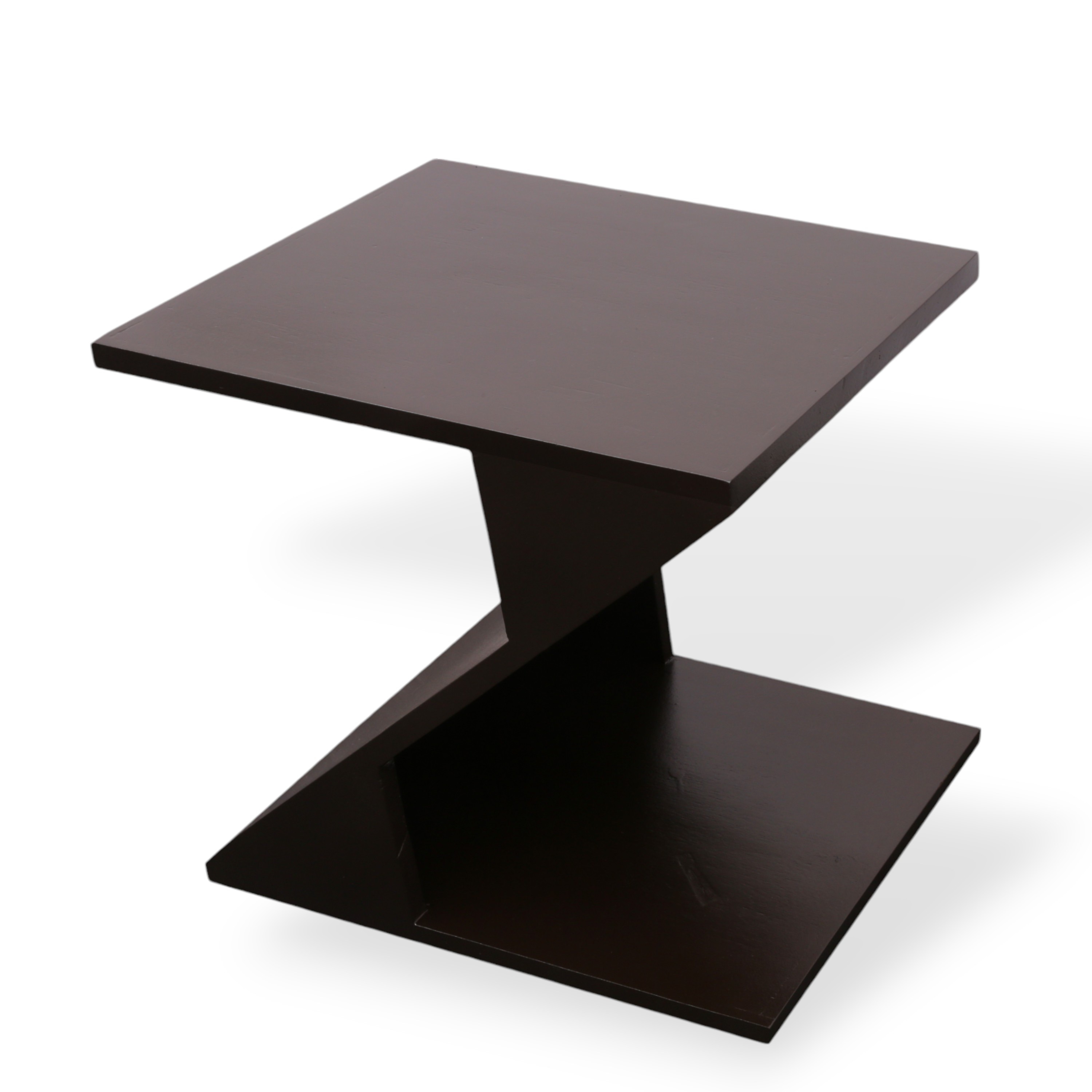Berlin Sheesham Wood Contemporary Rectangle End Table Side Table In Extra Dark Mahagony Finish