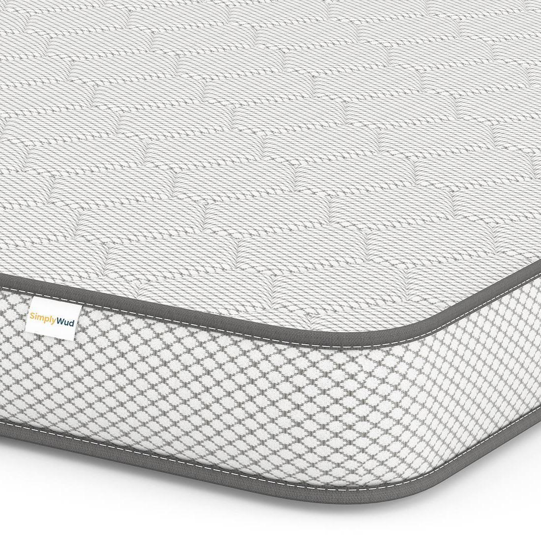 SimplyWud Essential Queen Size Mattress White & Grey (Mattress Thickness : 4 Inches, Mattress Dimensions : 78 x 60 in)