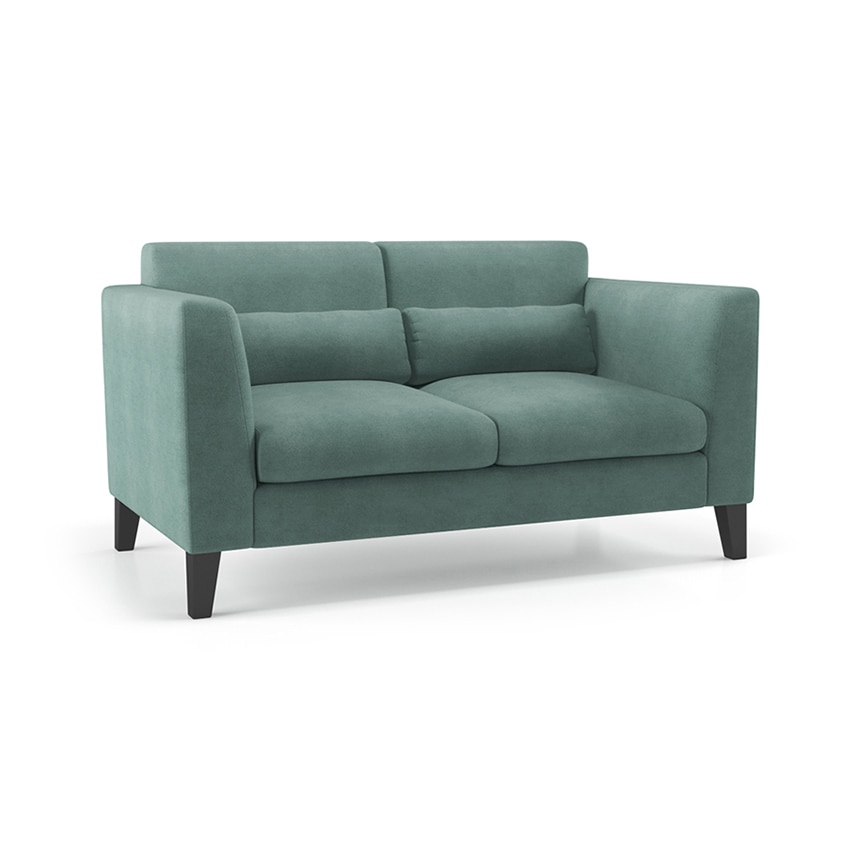 Lewis Sofa Set (Colour : Dusty Turquoise Velvet, Cushion : Soft, Seater : 2+1+1)