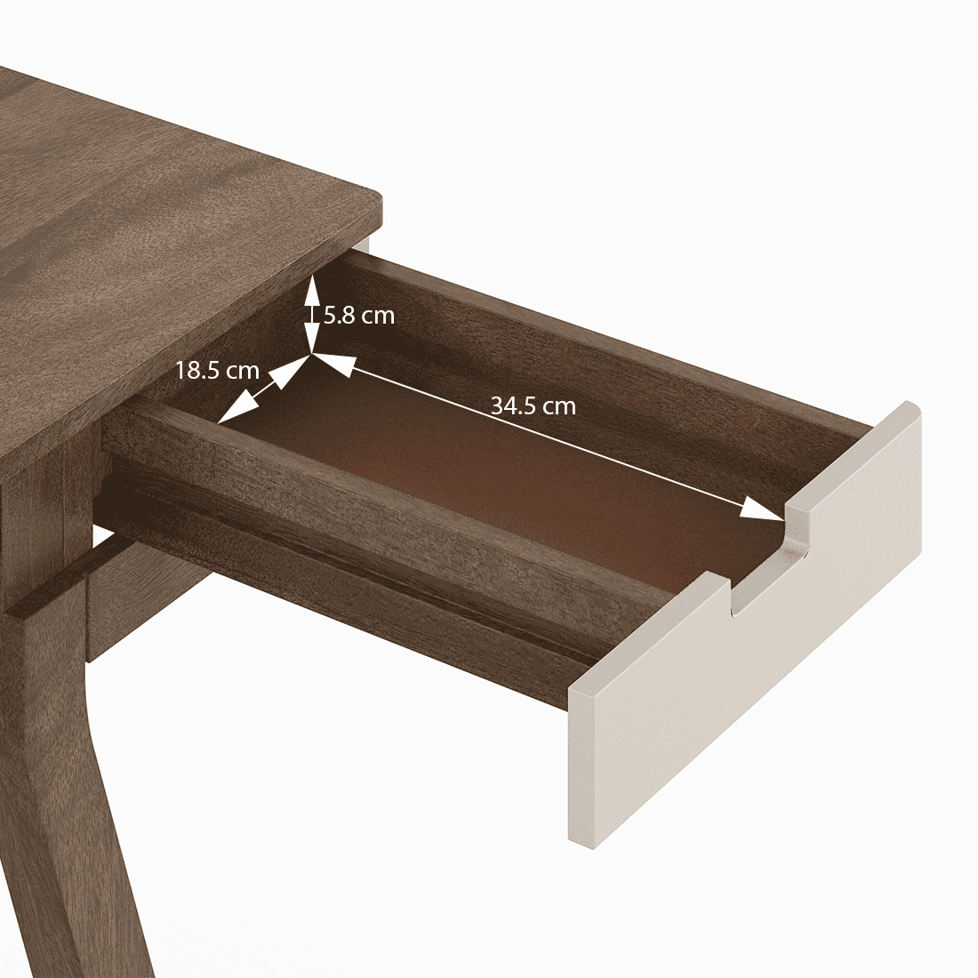 Truman Study Table Creamy Crust in Danish Walnut Finish