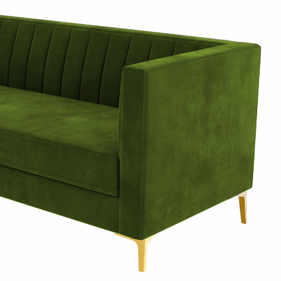 Loris Fabric Sofa - Light Green