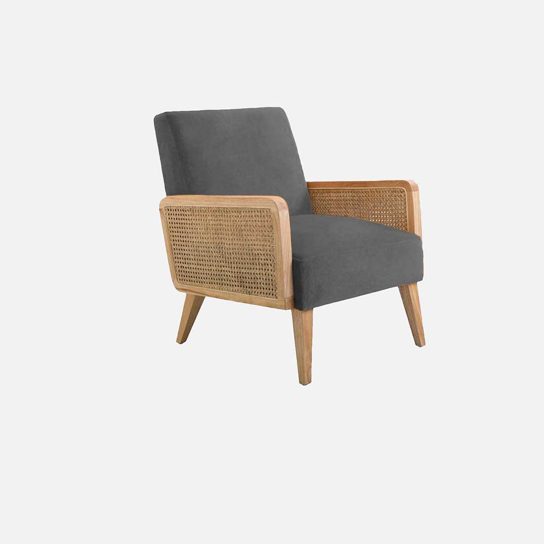 Evant Ratan Accent Chair in Dark Grey Colour