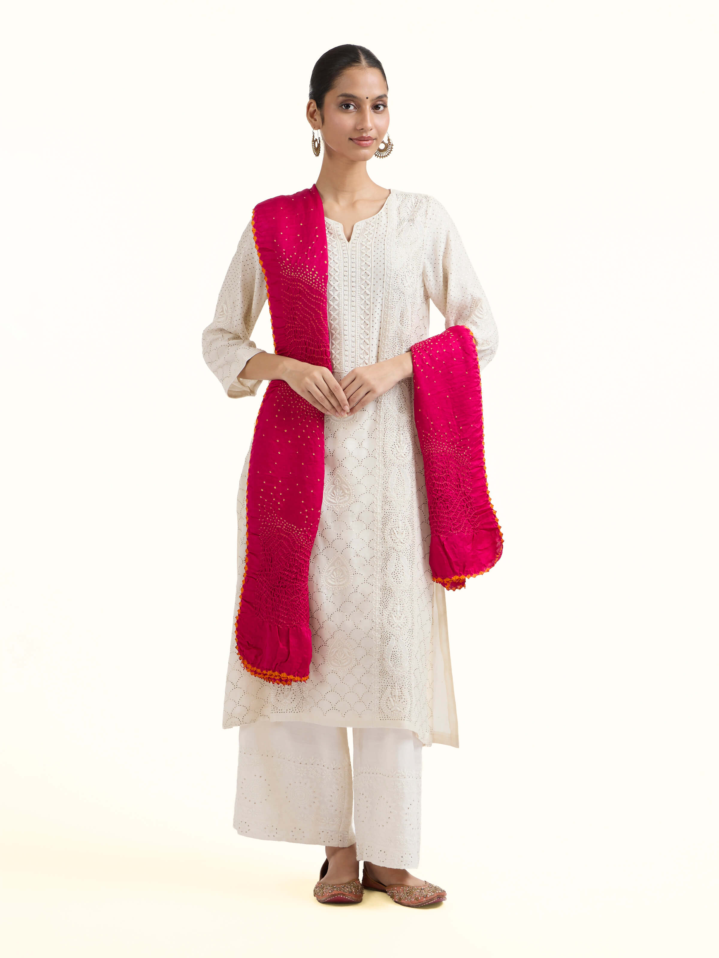 Pink Bandhani Tie & Dye Dupatta V