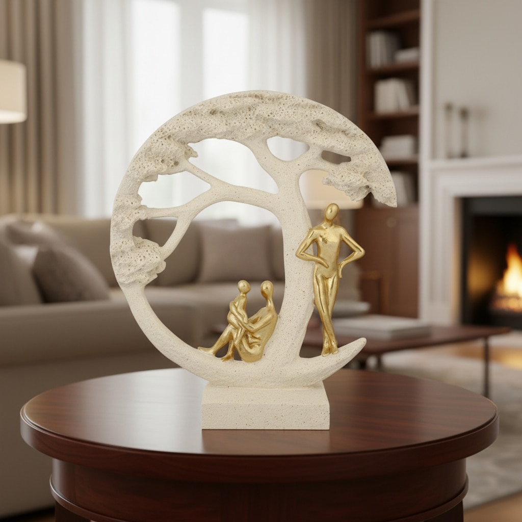 Modern Family Tree Sculpture Showpiece for Home and Office Decor