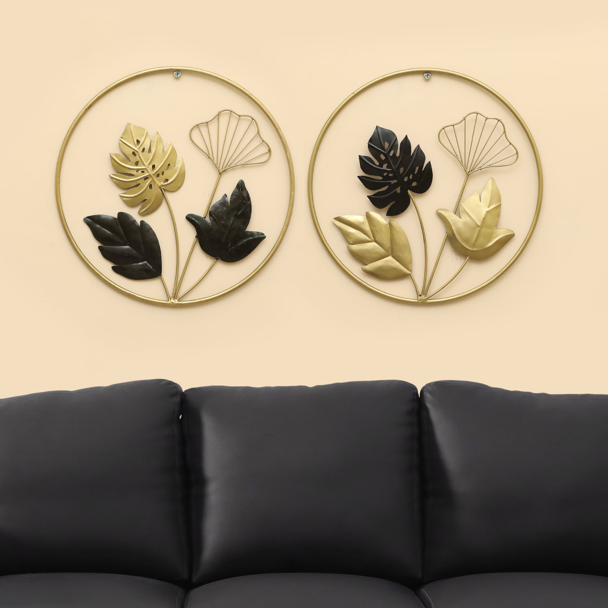 W-Paul Abstract Metal Wall Decor in Multicolor Set of 2