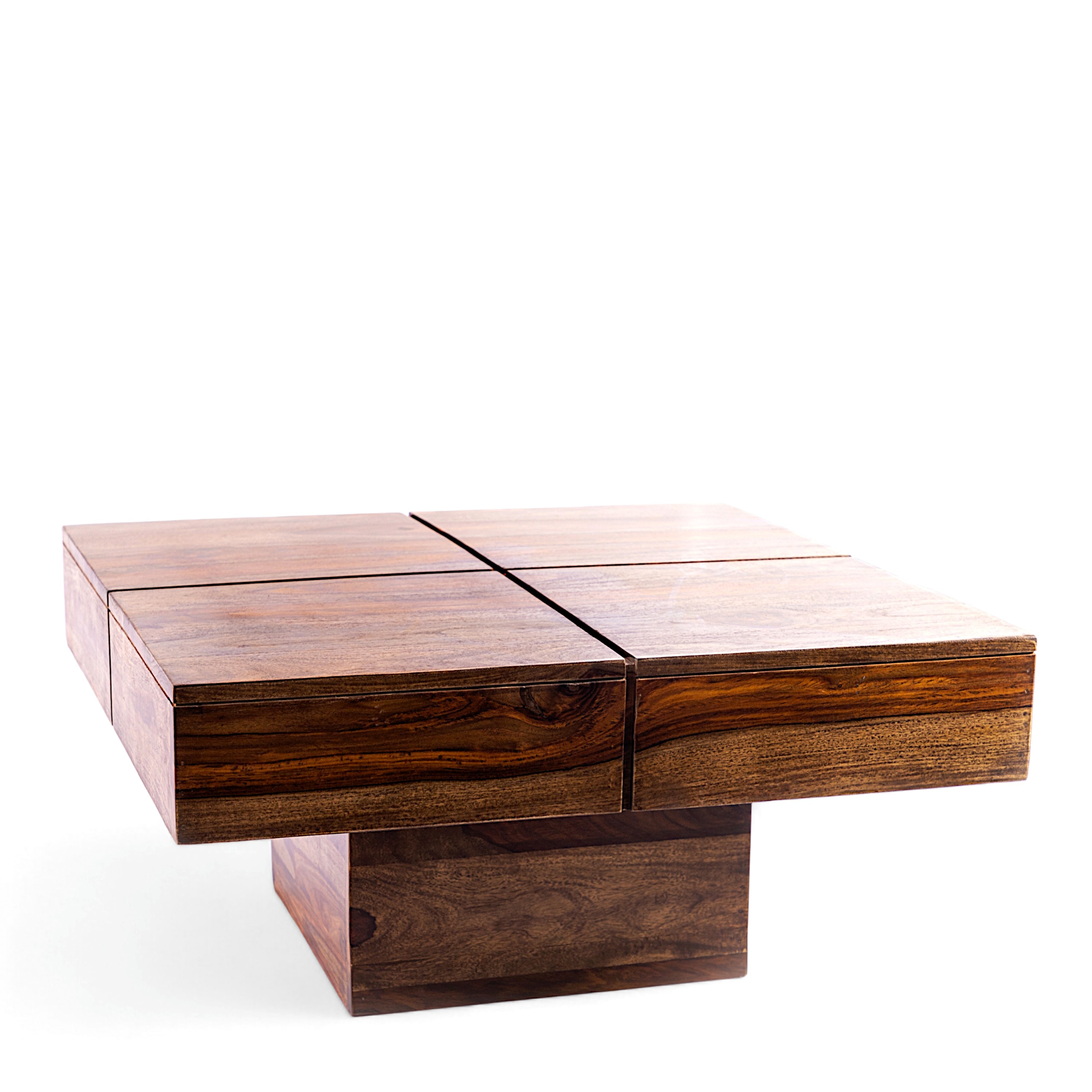 Montreal Sheesham Wood Coffee Table In Teak Finish
