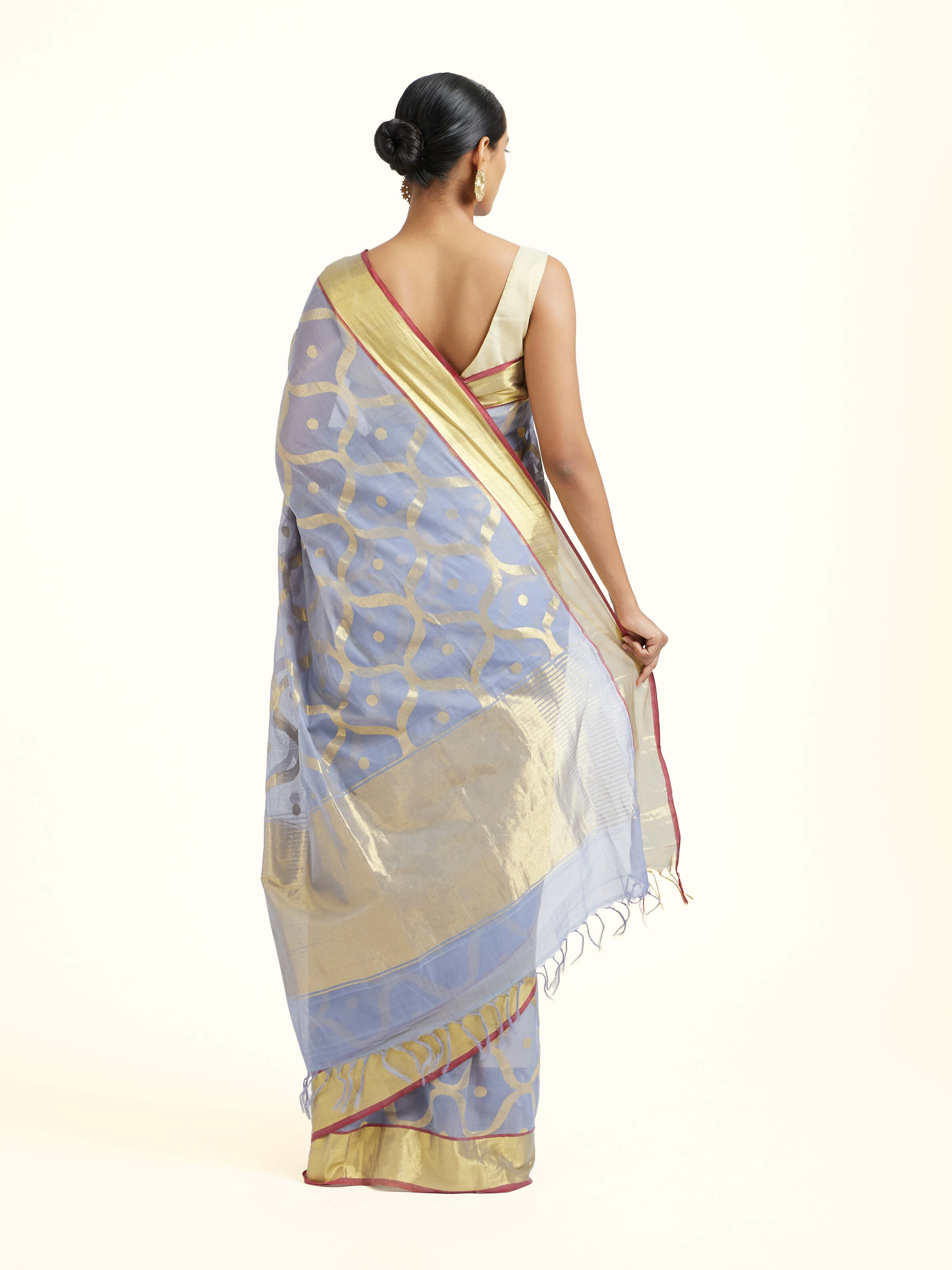 Grey Cotton Venkatagiri Saree