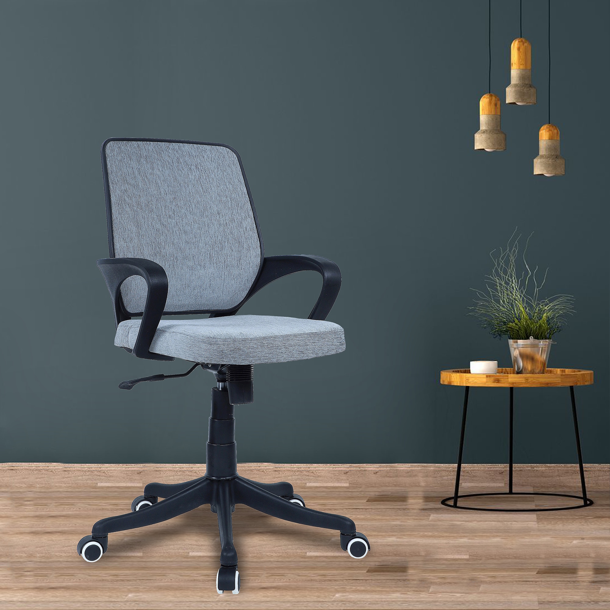 Geain Mid Back Ergonomic Chair in Grey Colour