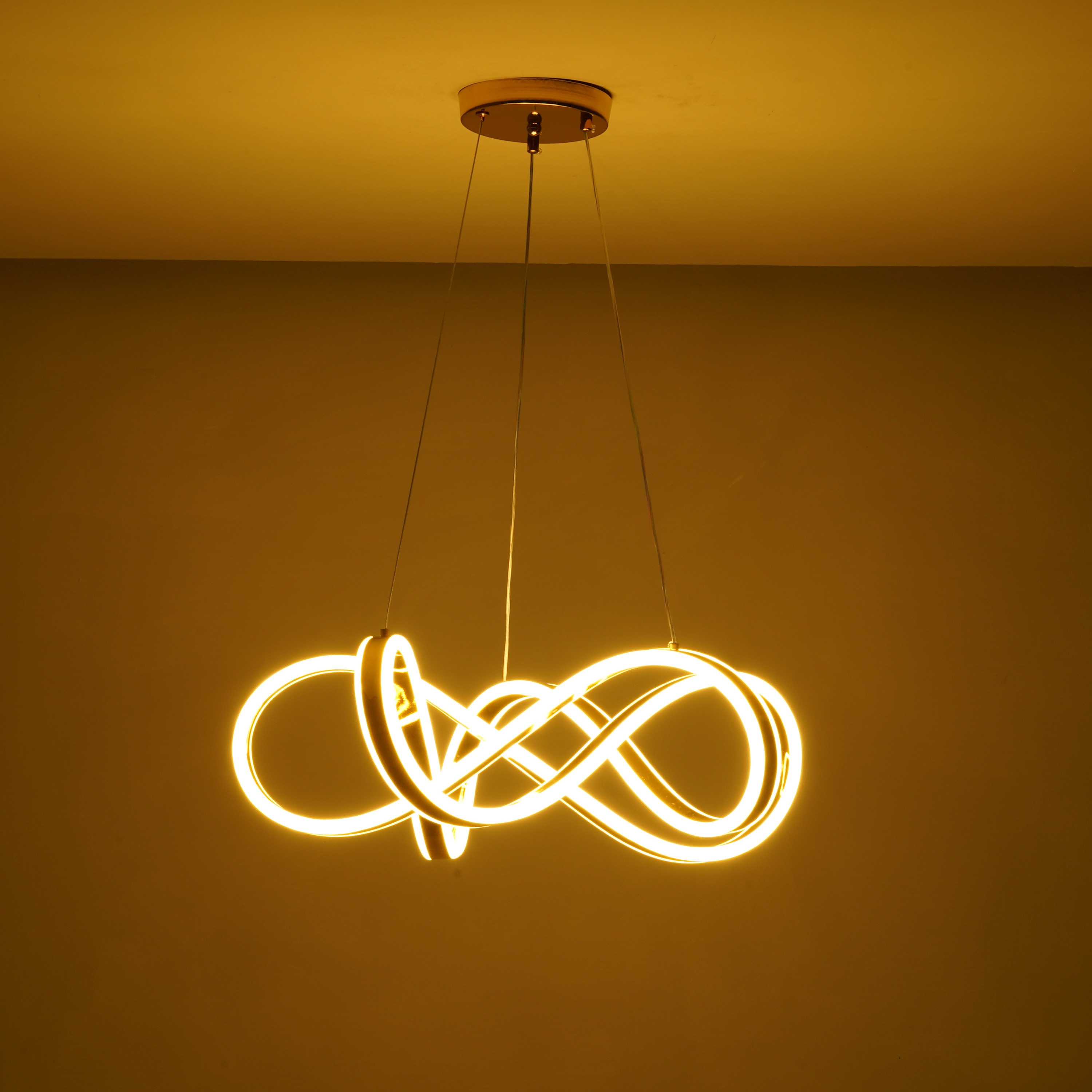 Gioconda Rose Gold 3 Colour Led Chandelier Ceiling Light