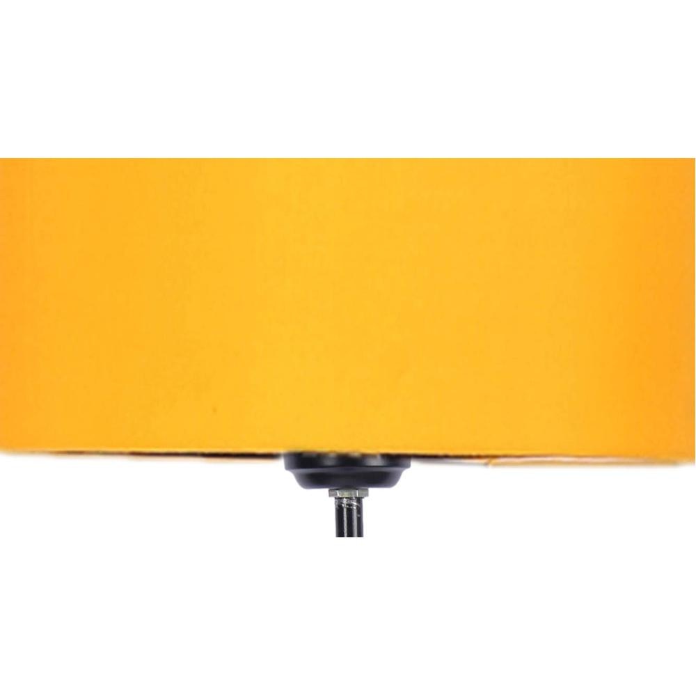 Mabel Yellow Cotton Shade with Iron Floor lamp