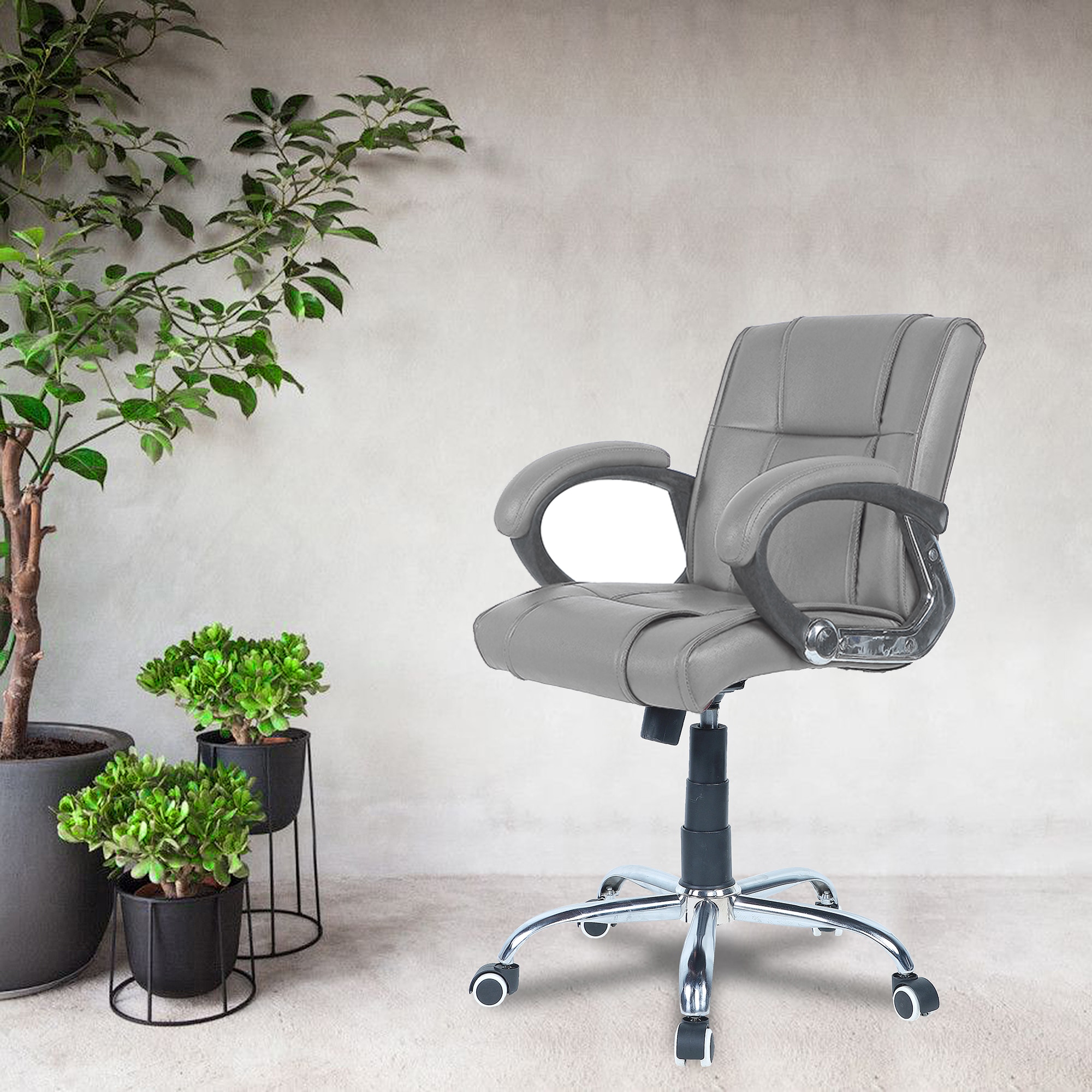 Ammoreavolea Mid Back Executive Chair in Grey Colour
