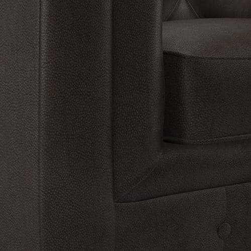 Winchester 3 Seater Leatherette Sofa in Chocolate Colour