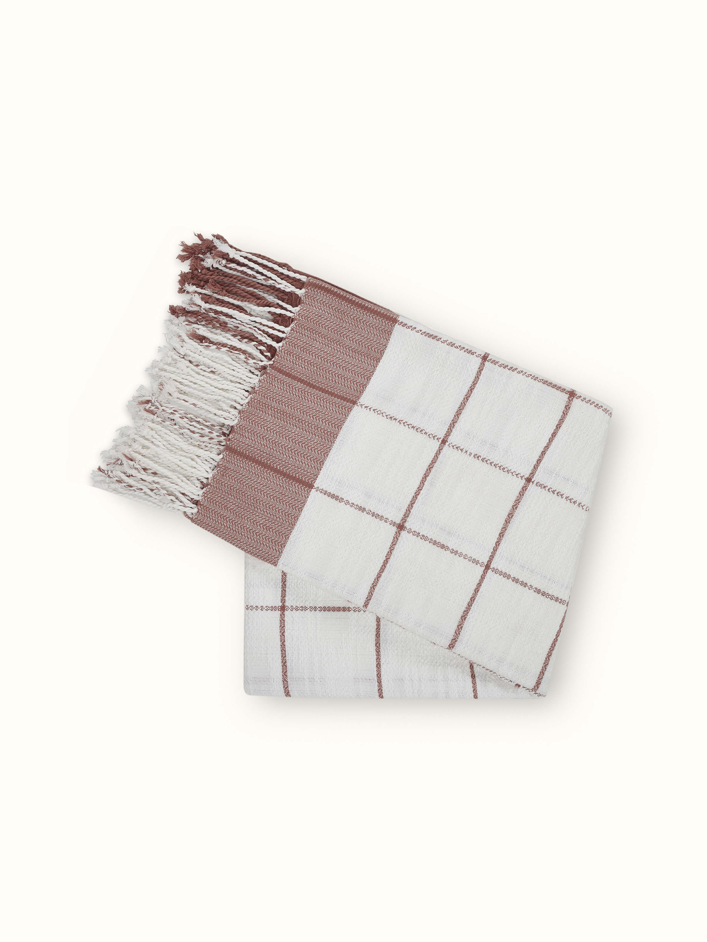 Back view showing even hemline and smooth cotton fabric structure.