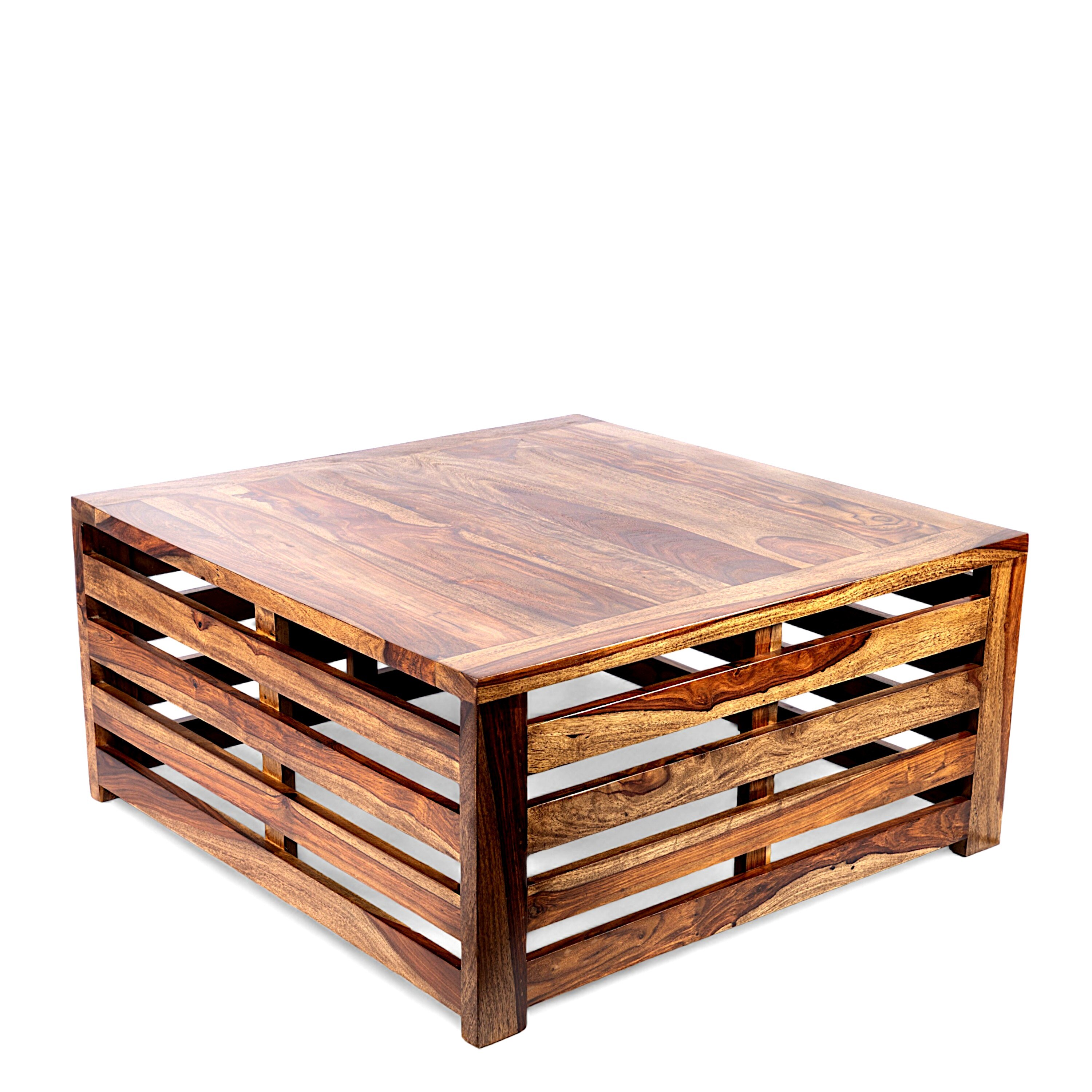 Montreal Sheesham Wood Coffee Table In Teak Finish