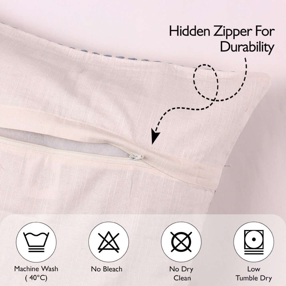 Girnar Set Of 2 Cushion Covers With Dark Blue Colour