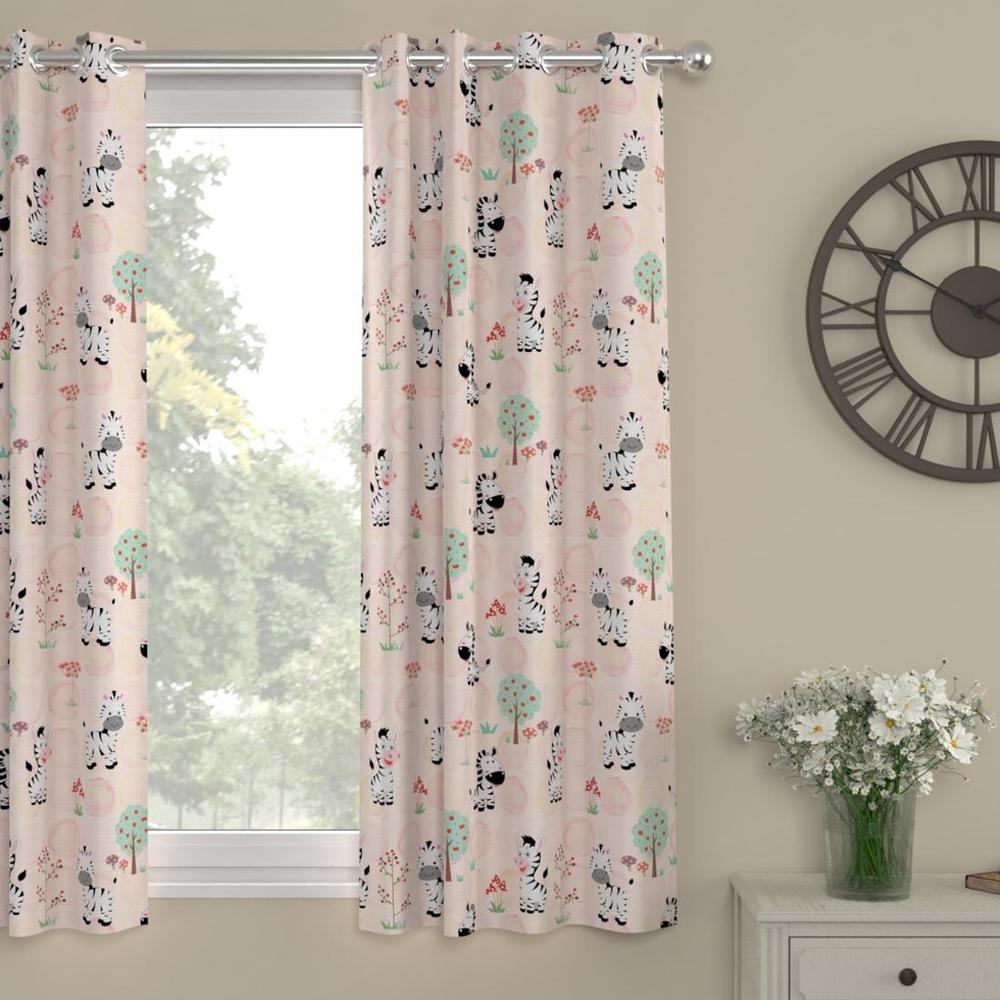 Zoe Animal Pack of Single Regular Window Curtain - Rosarahome