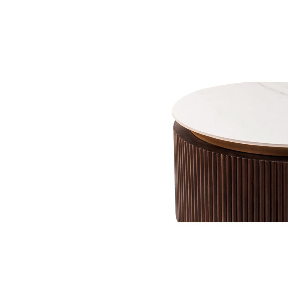 Roswell Coffee Table In Dark Walnut Finish