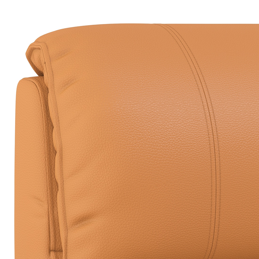 Leeroy One Seater Leather Recliner Sofa in Marigold Colour