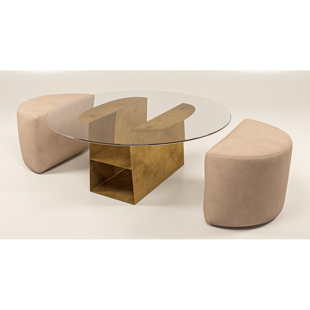 Elite Trapezio Space Saving Coffee Table Set