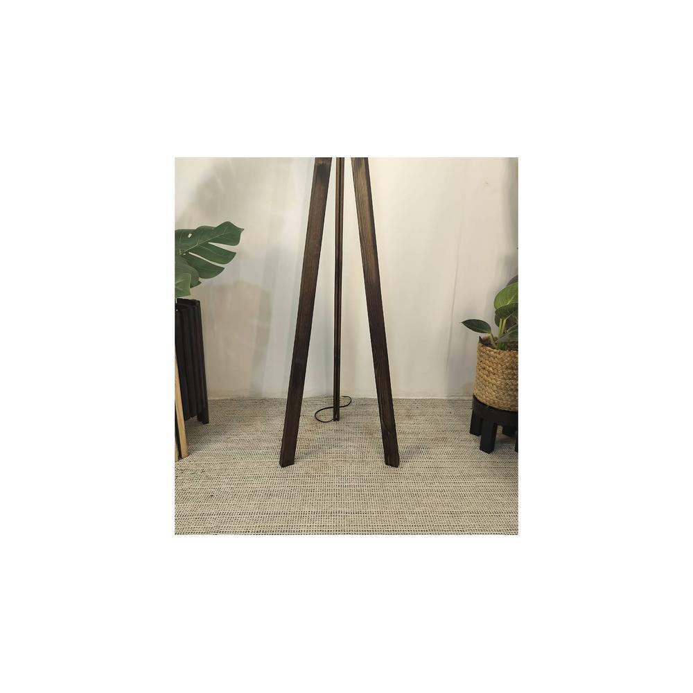 Triune Beige Jute Floor Lamp with Beige Jute Base