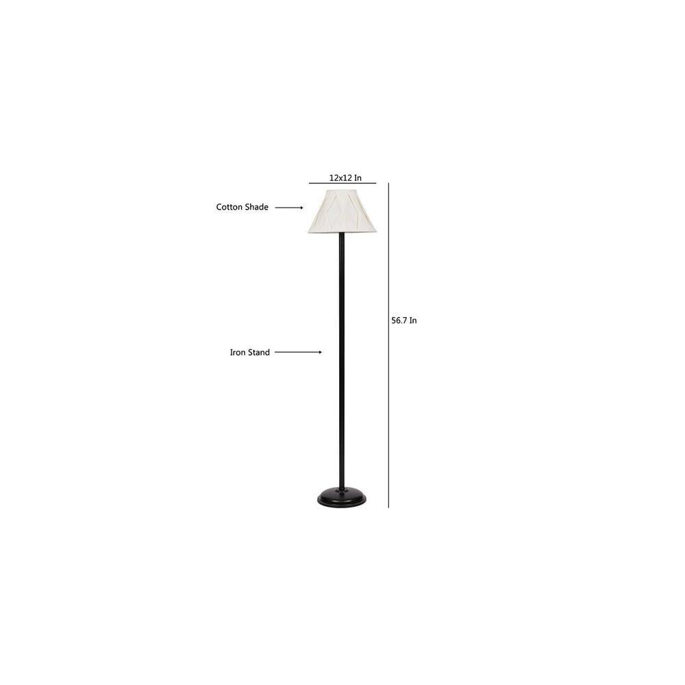 Gil Black Cotton Shade Floor Lamp