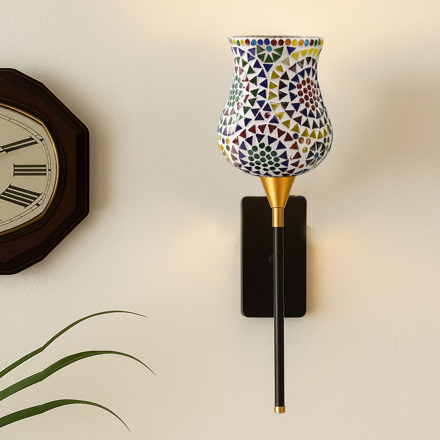 Devansh Metal Electric Wall Light in Black Colour with Multi Shade Count of 1 Light - Devansh