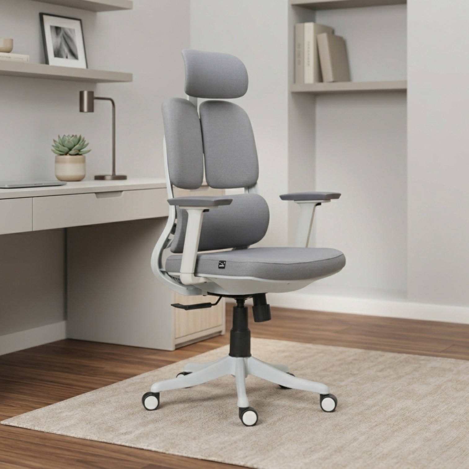 Merry Premium Ergonomic Office Chair High Back in Grey Colour