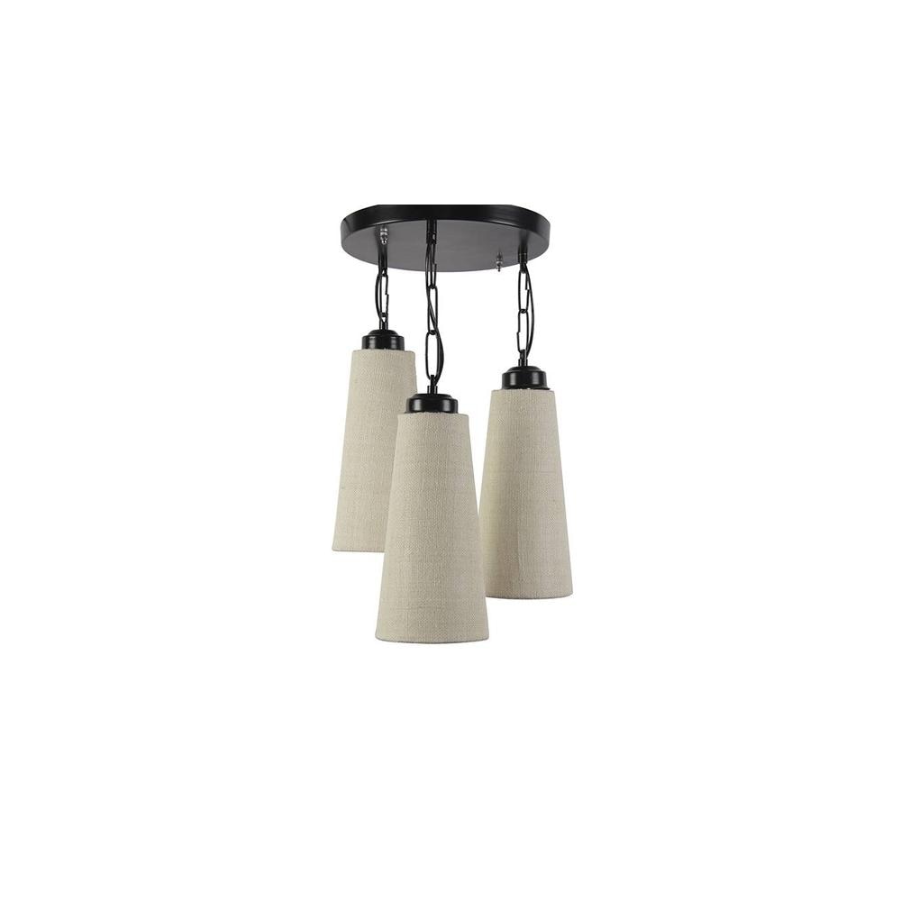 Ahmed White Natural Fiber Cluster Hanging Light