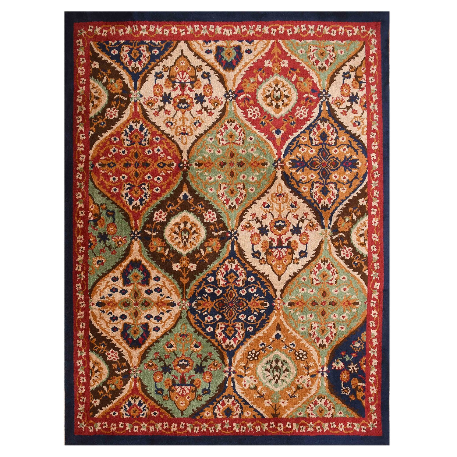 Multicolor Traditional Machine Made Polyester 2 X 5 Feet Carpet