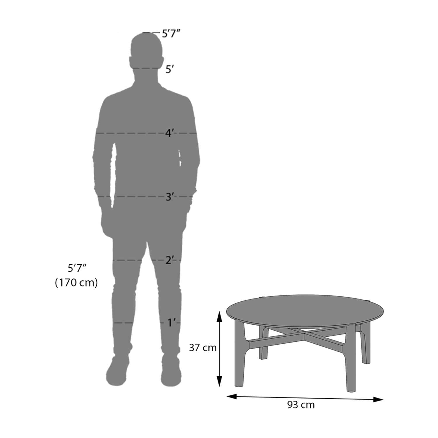 Cayman Glasstop Coffee Table without Storage in Danish Walnut Finish