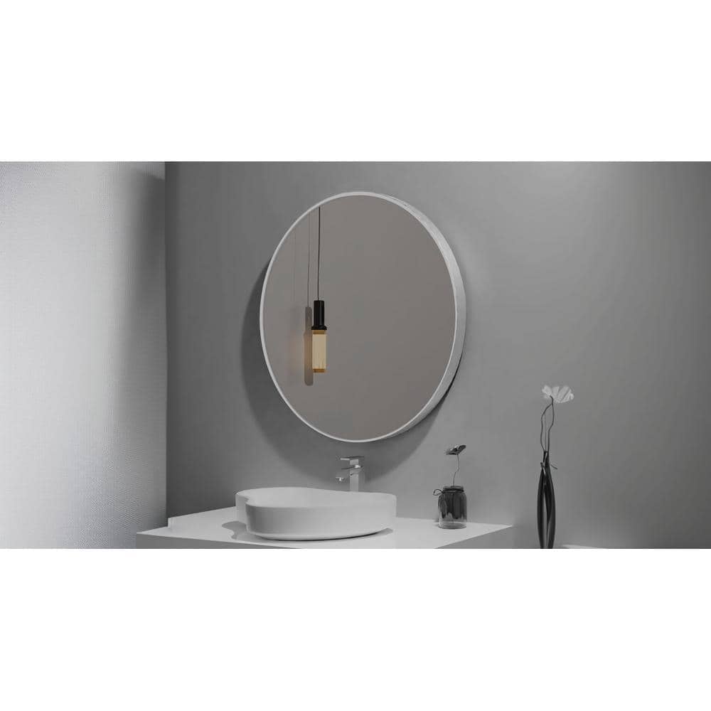 Aluminium Circle Decorative wall mirror by elegant arts and frames (Mirror size 800 mm)