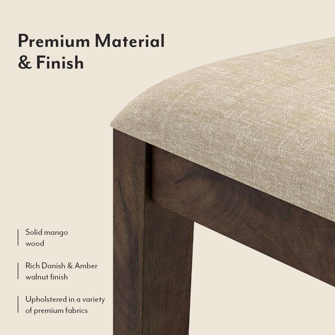 Reed Cane Chair Set Of 2 In Finish Danish Walnut Colour Macadamia Brown Hopsack Weave