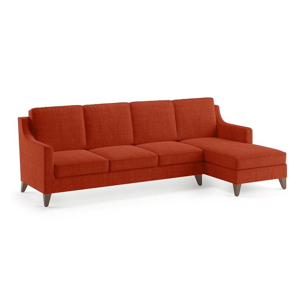 Abbey Sectional Sofa (Colour : Lava, Cushion : Soft, Seater : Right Aligned 3 Seater + Right Aligned Chaise)