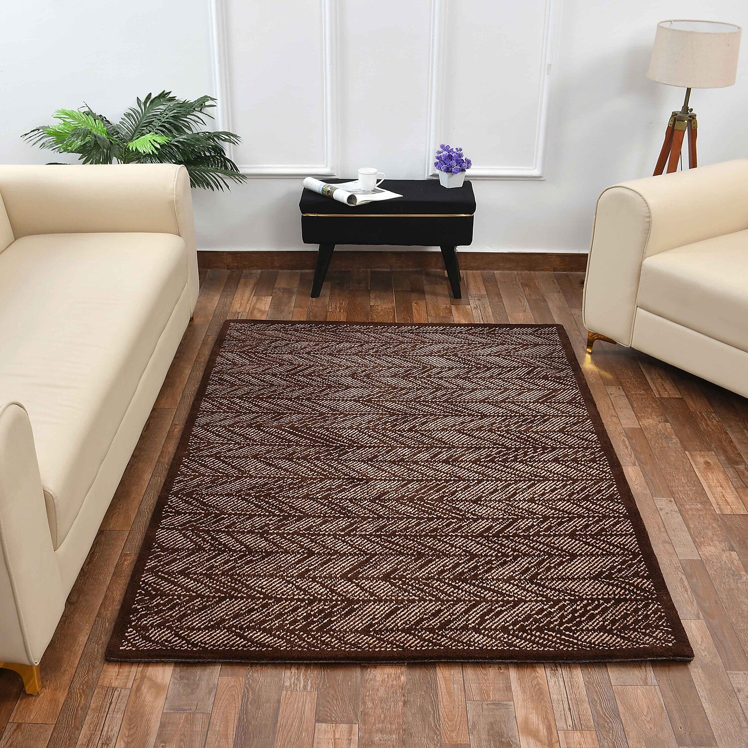 Multicolor Abstract Machine Made Polyester 3 X 5 Feet Carpet