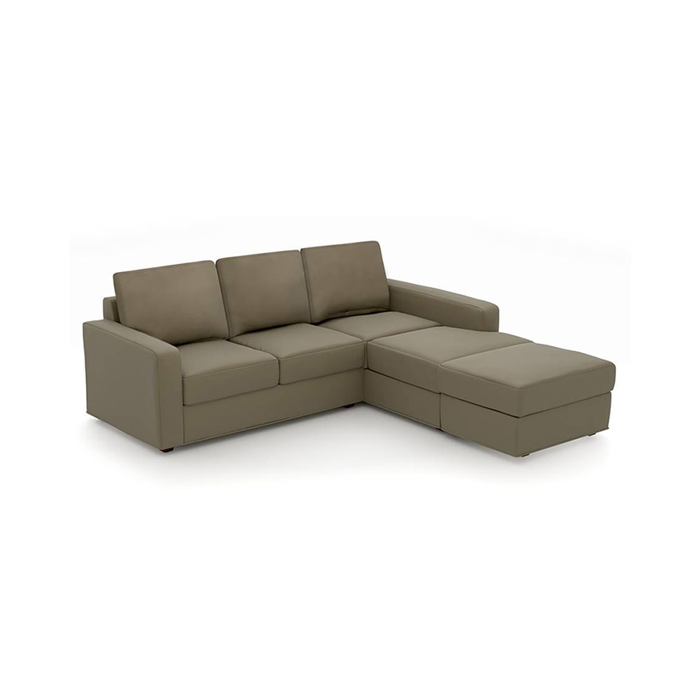 Apollo Compact Sofa (Colour : Cappucino, Cushion : Hard, Seating Capacity : Right Aligned 2 Seater + Right Aligned Chaise)